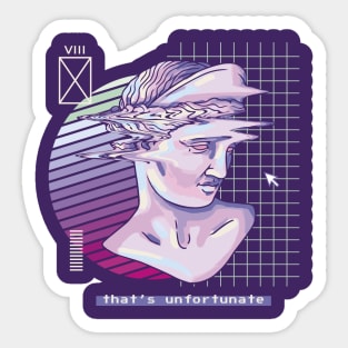 Vaporwave Glitch Sticker